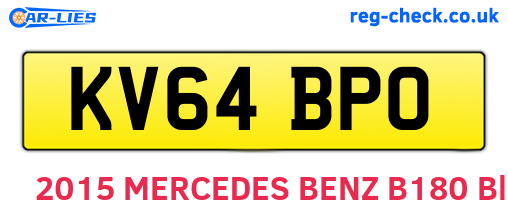 KV64BPO are the vehicle registration plates.