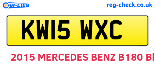 KW15WXC are the vehicle registration plates.