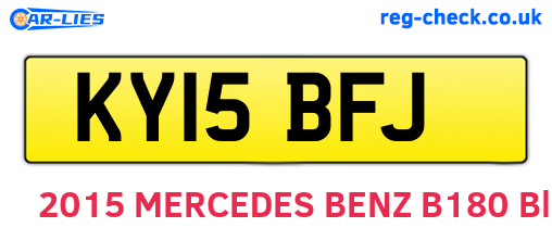 KY15BFJ are the vehicle registration plates.