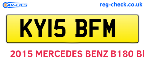 KY15BFM are the vehicle registration plates.