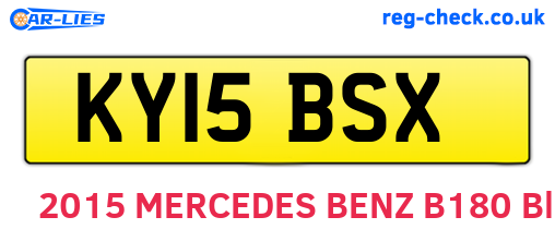 KY15BSX are the vehicle registration plates.