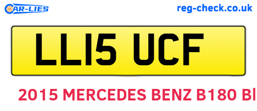 LL15UCF are the vehicle registration plates.