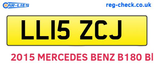 LL15ZCJ are the vehicle registration plates.