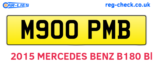 M900PMB are the vehicle registration plates.