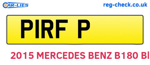 P1RFP are the vehicle registration plates.
