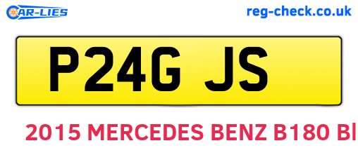 P24GJS are the vehicle registration plates.