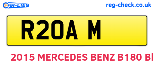 R2OAM are the vehicle registration plates.