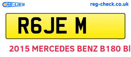 R6JEM are the vehicle registration plates.