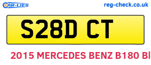 S28DCT are the vehicle registration plates.