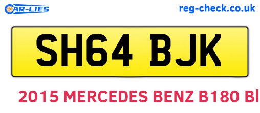 SH64BJK are the vehicle registration plates.