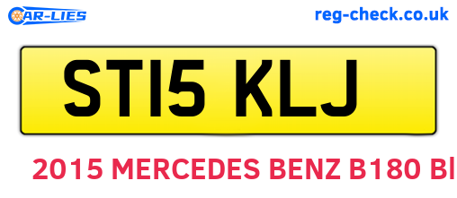 ST15KLJ are the vehicle registration plates.