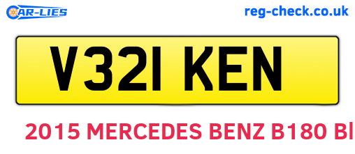 V321KEN are the vehicle registration plates.
