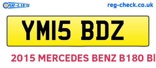 YM15BDZ are the vehicle registration plates.