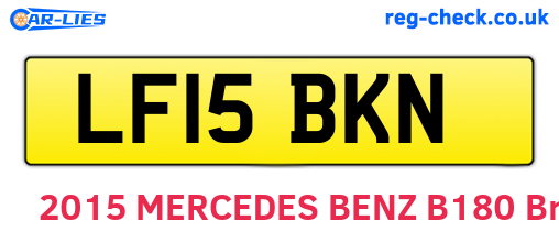 LF15BKN are the vehicle registration plates.