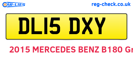 DL15DXY are the vehicle registration plates.