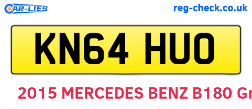 KN64HUO are the vehicle registration plates.