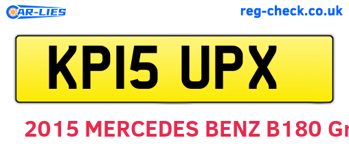 KP15UPX are the vehicle registration plates.