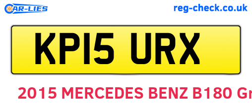 KP15URX are the vehicle registration plates.