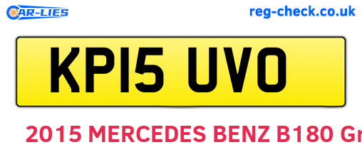 KP15UVO are the vehicle registration plates.