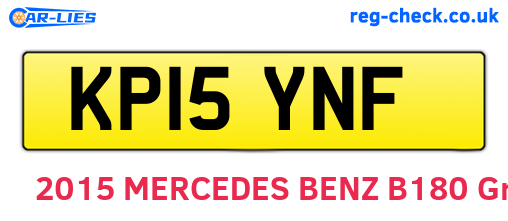 KP15YNF are the vehicle registration plates.