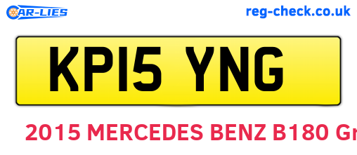 KP15YNG are the vehicle registration plates.