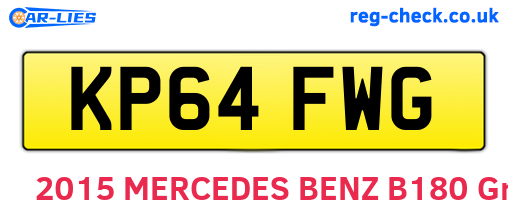 KP64FWG are the vehicle registration plates.