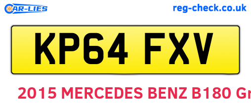 KP64FXV are the vehicle registration plates.