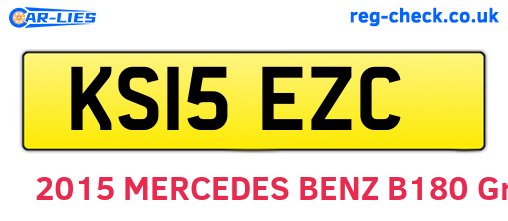 KS15EZC are the vehicle registration plates.