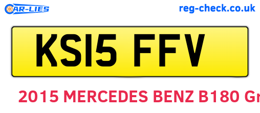 KS15FFV are the vehicle registration plates.