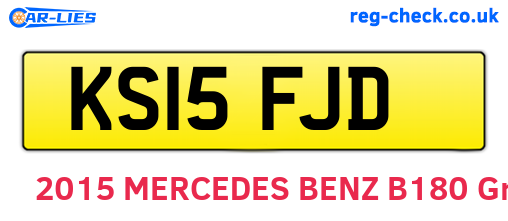 KS15FJD are the vehicle registration plates.