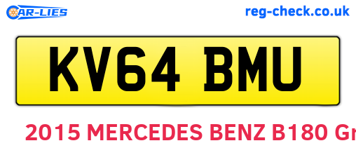 KV64BMU are the vehicle registration plates.