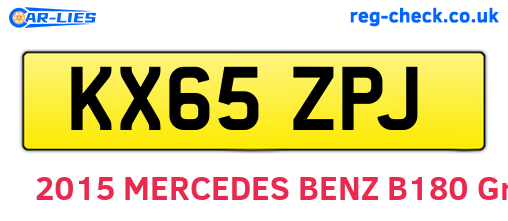 KX65ZPJ are the vehicle registration plates.