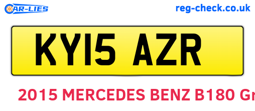 KY15AZR are the vehicle registration plates.