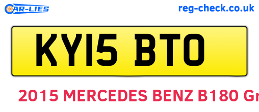 KY15BTO are the vehicle registration plates.