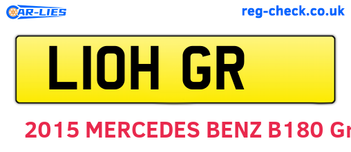 L10HGR are the vehicle registration plates.