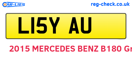 L15YAU are the vehicle registration plates.