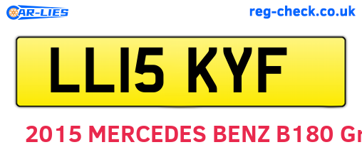 LL15KYF are the vehicle registration plates.