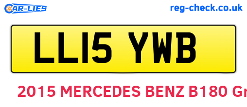 LL15YWB are the vehicle registration plates.