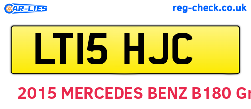 LT15HJC are the vehicle registration plates.
