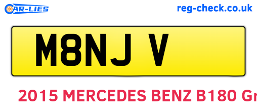 M8NJV are the vehicle registration plates.