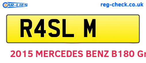 R4SLM are the vehicle registration plates.