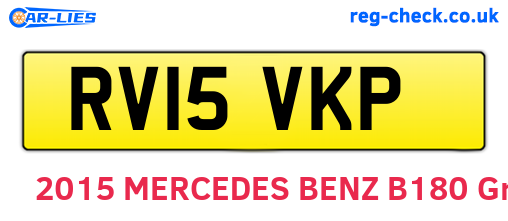 RV15VKP are the vehicle registration plates.
