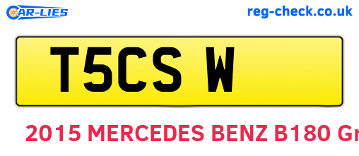 T5CSW are the vehicle registration plates.