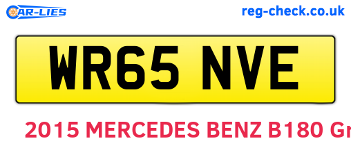 WR65NVE are the vehicle registration plates.