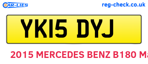 YK15DYJ are the vehicle registration plates.
