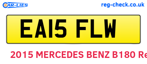 EA15FLW are the vehicle registration plates.