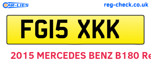 FG15XKK are the vehicle registration plates.