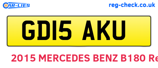 GD15AKU are the vehicle registration plates.
