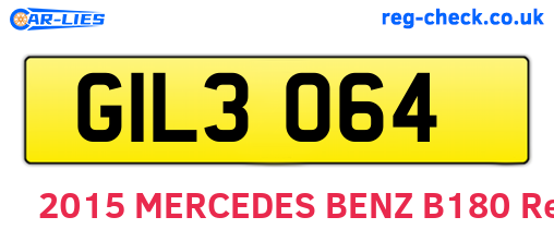 GIL3064 are the vehicle registration plates.