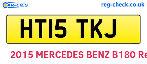 HT15TKJ are the vehicle registration plates.